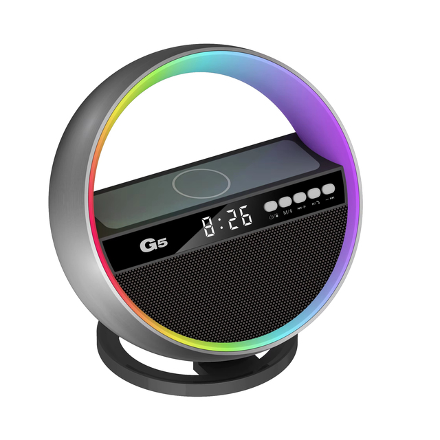 Multifunction Wireless Charger Alarm Clock Speaker with LED Wireless Bluetooth Speaker Multi Use High Quality Wireless Charging