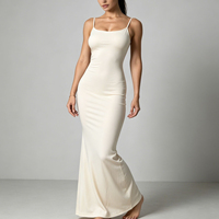Nouvelle Robe Longue d'Été pour Femme, Sexy, Dos Nu, Col Halter, Sans Manches, Couleur Unie, Amincissante, pour Soirée et Fête