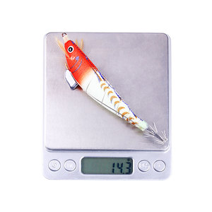 Leurre de pêche en mer artificiel lumineux en forme de banane, 12 cm, 14,3 g, avec hameçon et fil, pour calamar et crevettes - Product Image 3