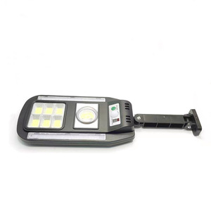 Farola Solar con Sensor de Movimiento y Control Remoto, 73 LED Blancos, 8 Rojos, 8 Azules, para Jardín, Patio, Exterior, Advertencia - Product Image 1