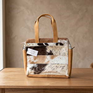 B.S INTERNATIONAL Sacs à main en cuir de chèvre naturel pour filles, fermeture éclair, résistant à l'eau, style vintage, grande capacité - Product Image 3