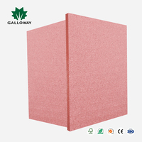 Prix d'usine Panneau MDF/HDF ignifuge 3-25 mm B1 FR, feuille de panneau de fibres rouge ignifuge pour plafond et mur