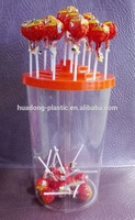 Baril en plastique avec couvercle pour sucettes, pour le stockage et la présentation dans un seau ou un baril