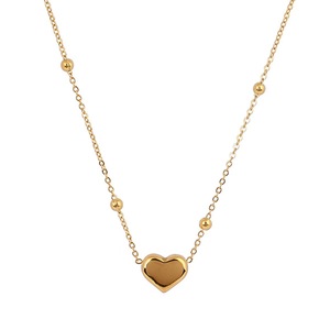 Collar de Acero Inoxidable con Colgante en Forma de Corazón y Cadena de Cuentas, para Mujer, Recién Llegado - Product Image 6