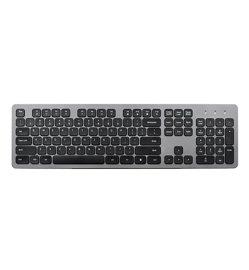 OEM Keyboard komputer, Ultra ramping tiga bahasa ukuran penuh ergonomis portabel PC untuk Tablet 2.4G Laptop tanpa kabel