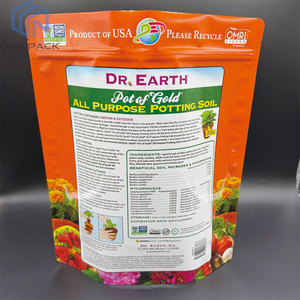 Buste Doypack Personalizzate con Zip in Mylar <span class=keywords><strong>per</strong></span> Semi Organici, Fertilizzanti e Terriccio, Stampa Digitale, MOQ Basso - Product Image 2