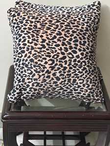 Housse de coussin moderne en velours de coton, imprimé léopard beige et noir, taille personnalisable, fermeture éclair, attrayante pour la maison et l'hôtel - Product Image 4