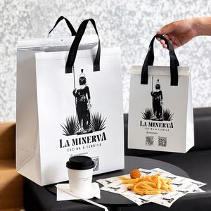 Bolsas de Aislamiento Térmico para Alimentos de Restaurante, Personalizadas, Coloridas, Recubiertas, de Tela No Tejida, Duraderas, con Aislamiento de Papel de Aluminio, con su Logotipo - Product Image 1
