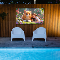 HUSHIDA 1000 Nits 86 Zoll Outdoor-TV Sonnenlichttauglicher LCD Digital Smart TV 4K UHD Wasserdichter Fernseher mit Sprachassistent-Fernbedienung