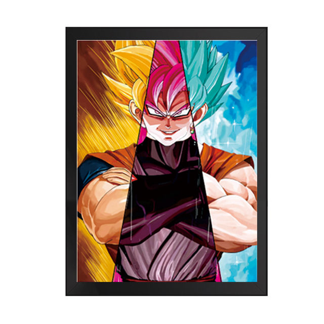 Image faite sur commande en gros de Flip Lenticular Anime 3d Dragon Ball Poster 3D de l'affiche 3d pour la décoration à la maison