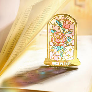 Marque-page en métal translucide, série Chasing Light Encounter, rétro, marque-page de lecture pour étudiants, carte mémo, porte-page - Product Image 1