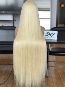 Perruque de haute qualité #613 droite en cheveux vierges bruts avec dentelle HD avant 500% densité longue longueur et dentelle transparente pour les femmes - Product Image 3