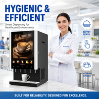 5-in-1 commerciële instantkoffie automaat, warme dranken dispenser met zelfreiniging voor kantoor, restaurant, café