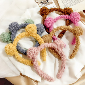 عقال دب محشو لطيف من المصنع بالجملة مع آذان لطيفة للفتيات بحافة واسعة - Product Image 1