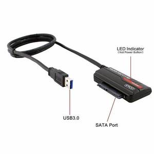 Adaptateur USB 3.0 SATA III vers <span class=keywords><strong>disque</strong></span> <span class=keywords><strong>dur</strong></span>, prise DC IEC IP11, câble de données 5 Gbps, <span class=keywords><strong>cordon</strong></span> d'alimentation - Product Image 6