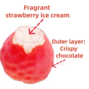 I produttori di <span class=keywords><strong>gelato</strong></span> possono personalizzare i loghi <span class=keywords><strong>e</strong></span> produrre <span class=keywords><strong>gelato</strong></span> alla fragola simulato halal in più di dieci forme di frutta. - Product Image 3