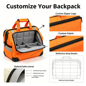 Bolsa <span class=keywords><strong>de</strong></span> Lona para Herramientas OEM, Bolsa <span class=keywords><strong>de</strong></span> Electricista Multifuncional, Resistente, <span class=keywords><strong>de</strong></span> Gran Tamaño, Bolsa Colgante para Almacenamiento y Reparación <span class=keywords><strong>de</strong></span> <span class=keywords><strong>Carpintero</strong></span> - Product Image 3