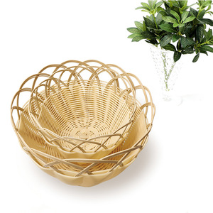 Rattan <b>Baskets</b> Bowl 60 Series Stackable <b>Plastic</b> Fruit Platter Food Storage - Product Image 1