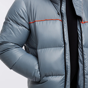 Men'<b>s</b> Luxury Thick Winter Quilted Puffer <b>Jacket</b> With Hood High Street Solid Worsted New Arrival OEM Front - Product Image 3