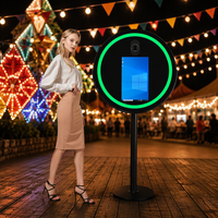 Photomaton miroir magique de 21,5 pouces compatible avec les appareils photo reflex numériques, les smartphones, les iPad, les appareils photo reflex, comprend un logiciel