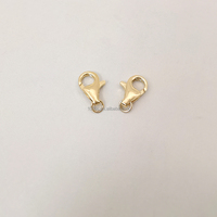 Bijoux fins, fermoirs à ressort en or jaune véritable 14 carats, accessoires de bijouterie DIY pour la fabrication de bracelets et de colliers, différentes tailles