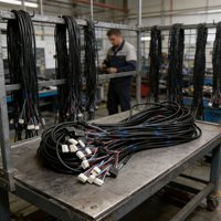Rangkaian Kabel Multi-Konektor Massal dengan Kabel Berkode Warna untuk Pendingin Komersial, HVAC & Peralatan Industri