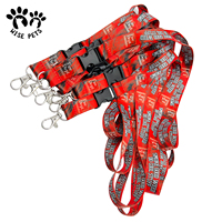 Logo personnalisé sublimation tissu imprimé polyester porte-clés longes usages multiples vente en gros de marque cou lanière sangle