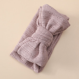 Children's Hair Accessories Jacquard Nylon Double Bow <strong>Baby</strong> <strong>Headbands</strong> and Bows <strong>Baby</strong> Hair Band - Product Image 4
