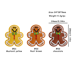 Sans BPA bébé dentition sucette collier bijoux jouet sensoriel noël renne Silicone Focal perle pour bricolage stylos fabrication de bijoux - Product Image 4