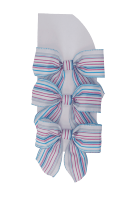 OEM ODM Logo personnalisé, nœuds en polyester élastique pré-fabriqués imprimés à l'or pour boîte cadeau, anneau de serviette, fête d'anniversaire, cadeau de mariage