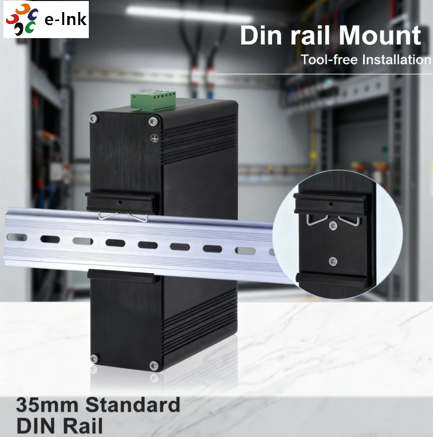 Industrial E-link LNK-IMC208-SFP 10Gbps 10/100/1000Mbps Fast Ethernet Switch 2 Fiber Ports 8 Copper Ports Full-Duplex for