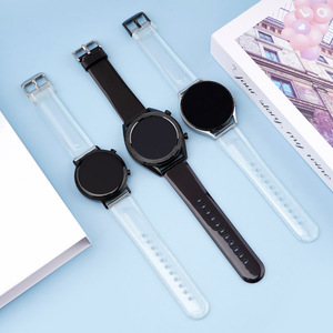 Bracelet de montre transparent 20mm 22mm Bracelets de montre intelligents à dégagement rapide pour Samsung Galaxy Watch <span class=keywords><strong>4</strong></span> Bracelets de montre en PVC pour <span class=keywords><strong>Huawei</strong></span> - Product Image 6