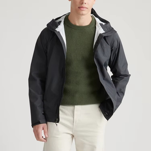 Chaqueta Cortavientos Reversible Ecológica Personalizada, Impermeable, Ligera, Informal, para Otoño, con Capucha y Cuello Alto, para Correr al Aire Libre - Product Image 2