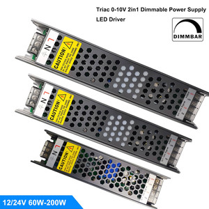 DC12-24V Dimmable <strong>LED</strong> <strong>Power</strong> Supply 60W-200W Constant Voltage 0-10V Triac SCR Transformer 24V 12V 60W 100W 200W 1-10V <strong>LED</strong> <strong>Driver</strong> - Product Image 2