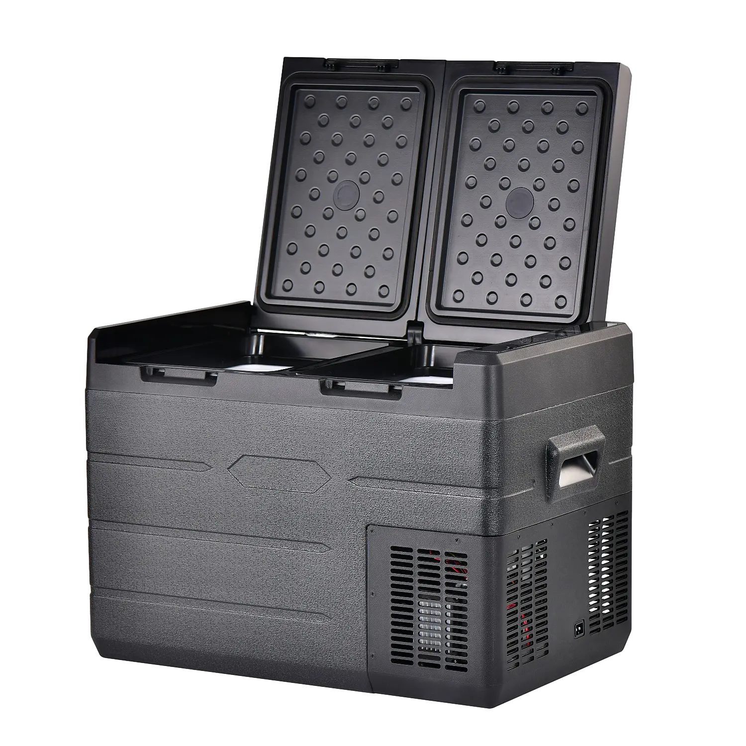 Doble cubierta doble zona de temperatura para ajuste de temperatura 36L L mini coche refrigerador Camping nevera