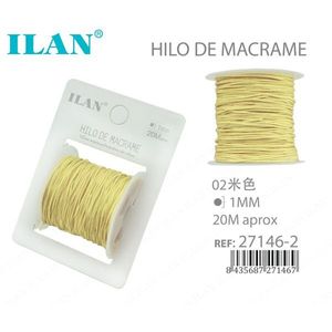 Filo per Macramè 1mm 20M Giallo per Lavori Artigianali - Product Image 1
