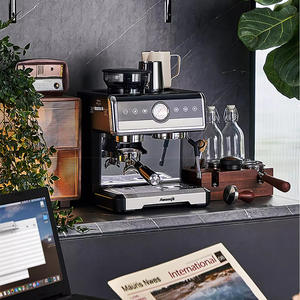 Aimoke Nationale Standaard Commerciële Italiaanse semi-automatische elektrische huishoudelijke koffiemaler met geïntegreerde machine, dubbele <span class=keywords><strong>boiler</strong></span> en melkschuimfunctie - Product Image 2