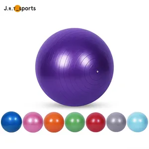 JRT Sport Exercise Yoga Ball For Balance Fitness Workout Stability Pilates With Quick Foot Pump