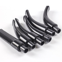 Embout de pipe coudé de 9 mm en acrylique pour la réparation de pipes à tabac, outils et accessoires de bricolage