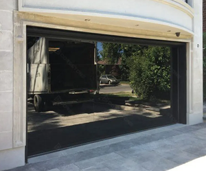 Porte <span class=keywords><strong>de</strong></span> <span class=keywords><strong>garage</strong></span> industrielle professionnelle <span class=keywords><strong>de</strong></span> haute qualité, sans cadre, en aluminium, avec verre réfléchissant miroir, fonction antivol, pour usage en villa - Product Image 5