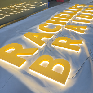 Insegna Luminosa in Metallo Certificata UL, Logo Aziendale Retroilluminato Personalizzato <span class=keywords><strong>per</strong></span> Distribuzione All'Ingrosso, Insegna con Lettere in Rilievo su Misura - Product Image 4