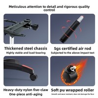 Chaise de jeu e-sport ergonomique pour ordinateur et bureau à domicile avec accoudoirs intégrés, design moderne et minimaliste