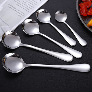 304 Stainless Steel Spoon Set Round Shape Durable For Party <b>Dinnerware</b> Sets - Product Image 2