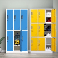 Armoire de rangement de bureau moderne avec serrure électronique à induction, casier en fer pour sacs de sport, idéal pour écoles, salles de bain et vestiaires d'employés