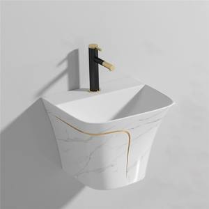 Juego de artículos sanitarios de baño modernos Juego de <span class=keywords><strong>inodoro</strong></span> de Wc <span class=keywords><strong>integrado</strong></span> cuadrado de cerámica <span class=keywords><strong>con</strong></span> lavabo - Product Image 5
