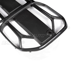 Front Bumper CSL Style Replacement <b>Mesh</b> <b>Grill</b> <b>for</b> BMW 4 Series G22 G23 430i & M440i 2021+ Carbon Fiber Look - Product Image 6