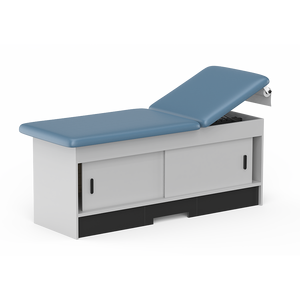 Muebles de Hospital Estilo Gabinete de Madera, Camillas de Terapia Física con Cojín, Mesa de Exploración Médica con 4 Puertas Corredizas - Product Image 2