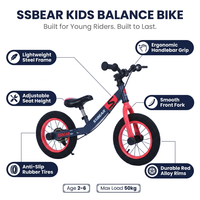 Bicicleta de Equilibrio para Niños, con Marco de Acero de Alto Carbono de 12 Pulgadas, Diseño Deportivo, Logotipo Personalizado, Venta al Por Mayor