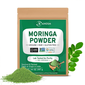 Poudre de vitamine à base d'extrait de feuille de Moringa personnalisable, sans gluten, stimule le métabolisme, poudre antioxydante de Moringa en sachet - Product Image 1
