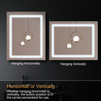 Miroirs de luxe rectangulaires modernes Full Function Glass Tv Android Led Mirror Écran tactile Smart Miroir de salle de bain Led
